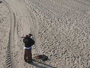 Black girl flashing tits to the voyeur's drone Picture 2