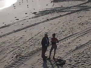 Black girl flashing tits to the voyeur's drone Picture 4