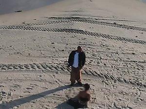 Black girl flashing tits to the voyeur's drone Picture 8