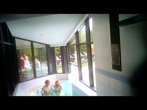 Voyeur secretly filmed discreet pool sex Picture 8