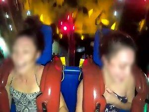 Hot nipple and piercing slip out during rollercoaster ride Picture 6