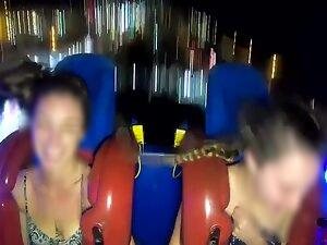 Hot nipple and piercing slip out during rollercoaster ride Picture 7