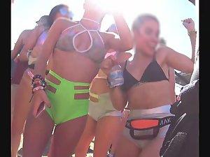 Raver girl got a big pussy bulge Picture 5