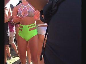Raver girl got a big pussy bulge Picture 7