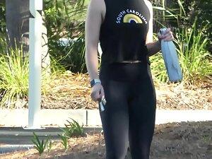 Two cameltoes in group of three gym girls Picture 7