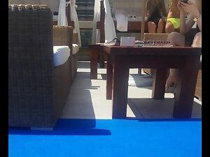 Hot ass in a swimsuit at a beach bar Picture 5