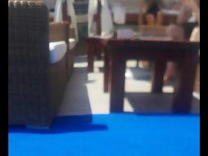 Hot ass in a swimsuit at a beach bar Picture 7