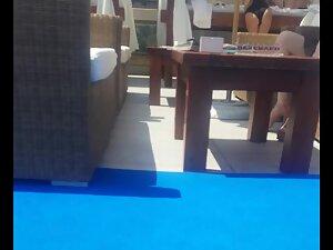 Hot ass in a swimsuit at a beach bar Picture 8