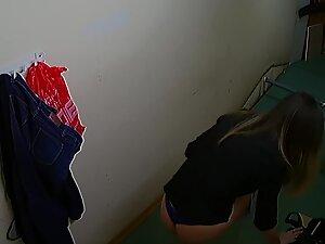 Spying on coworker's ass in a thong Picture 3