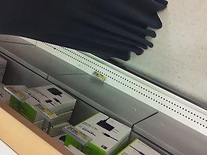 Milf got visible thong line Picture 2