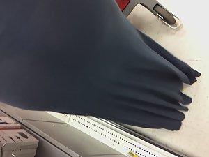 Milf got visible thong line Picture 3