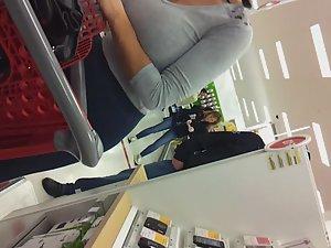 Milf got visible thong line Picture 5