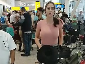 Busted by flawless girl at the airport