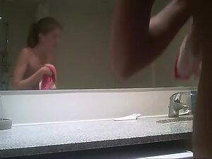 Small tits caught by hidden camera in bathroom Picture 7