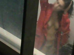 Office maid spied during a shower Picture 8
