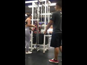 Serious girl with a powerful ass in the gym Picture 3