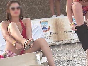 Amazing girl with red lips and red bikini Picture 7