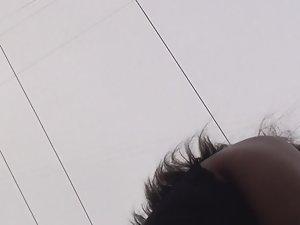 Transparent thong in hot woman's upskirt Picture 3