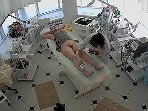 Spying her hairy pussy during beauty treatment Picture 6