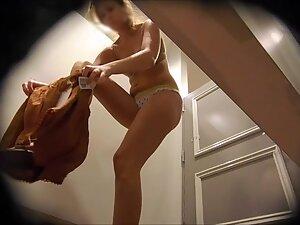 Peeping on hippie girl while she is just in her underwear Picture 8