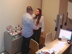 Boss gets a blowjob and gets caught on hidden cam