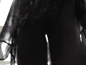 Following a girl in a summer dress Picture 6