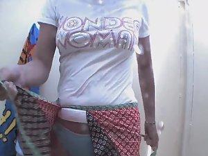 Nice pubic hair caught in a beach cabin Picture 7