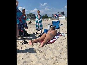 Thick girl having fun in ocean waves and suntanning Picture 6