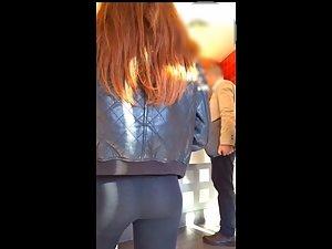 Sexiest redhead teenager caught by voyeur Picture 4