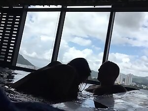 White guy fucks his asian girlfriend in swimming pool Picture 5