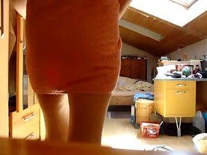 Wife walking around and wiping off Picture 6