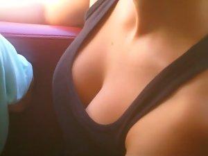 Perfect young tits spied in the bus Picture 4