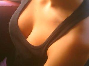 Perfect young tits spied in the bus Picture 5