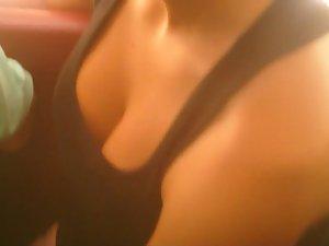 Perfect young tits spied in the bus Picture 7