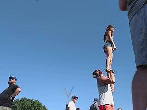 Mingling in the crowd and browsing hot girls Picture 1