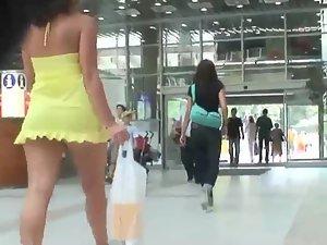 Her lace panties spied in an upskirt view Picture 7