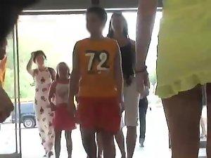 Her lace panties spied in an upskirt view Picture 8