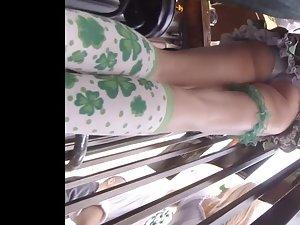 Hot upskirt on saint patrick's day Picture 6