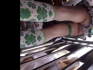 Hot upskirt on saint patrick's day Picture 7