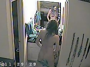 Hidden camera caught her wipe pussy