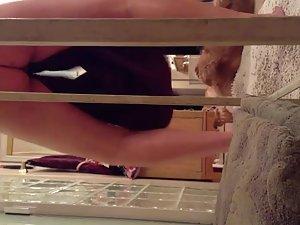 Spying a hairy pussy and a tight asshole Picture 4