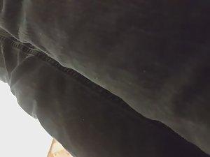 Hot girl with glasses bends over right in front of me Picture 5