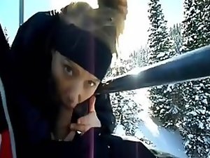 Blowjob on the ski lift