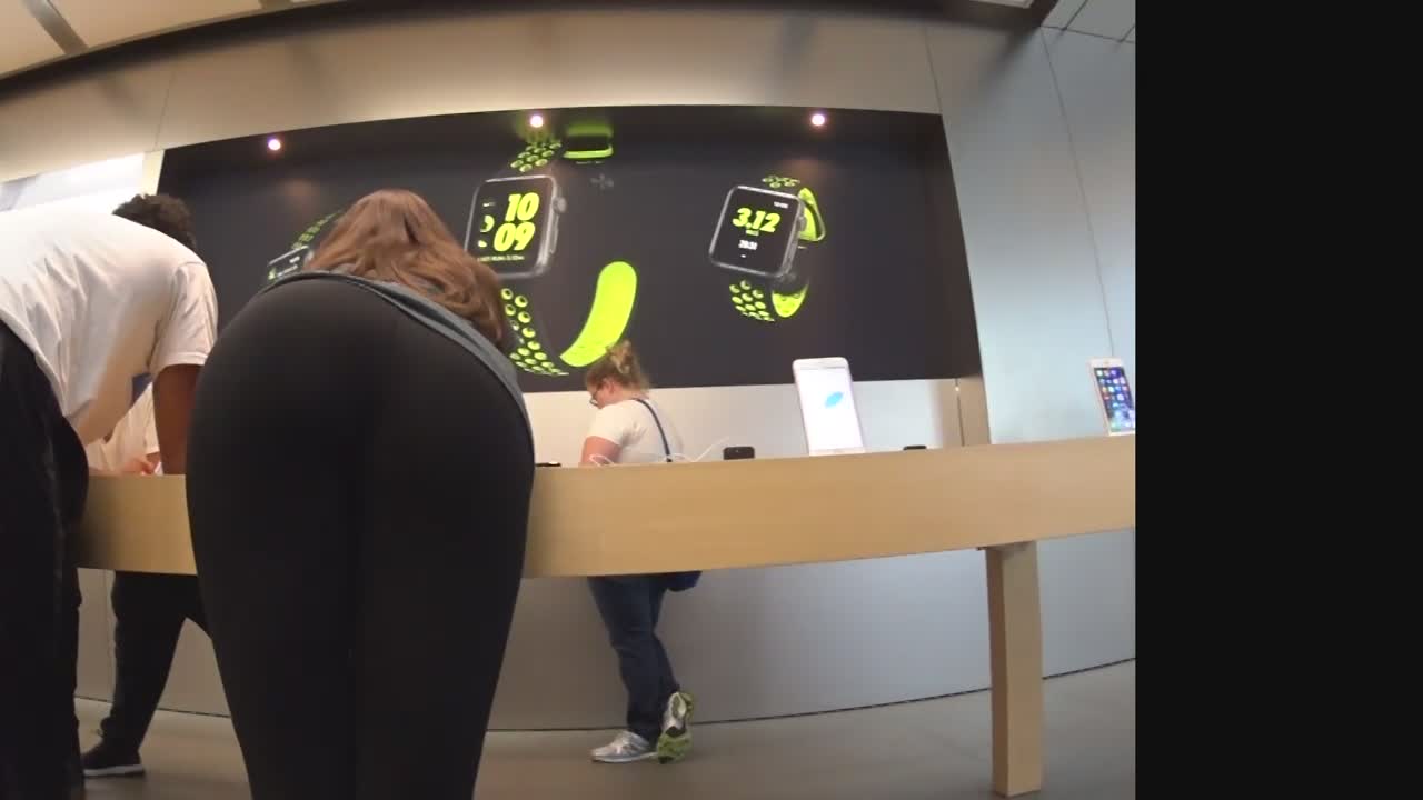 Amazing young ass bent over desk