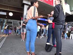 Brown girl's stunning ass in tight jeans Picture 8