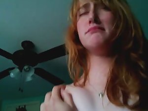 Gorgeous girl's orgasm on a dick