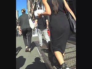 Hot asian girl in a see thru black dress Picture 6