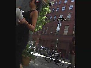 Hot asian girl in a see thru black dress Picture 7