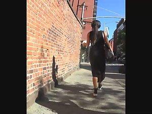 Hot asian girl in a see thru black dress Picture 8