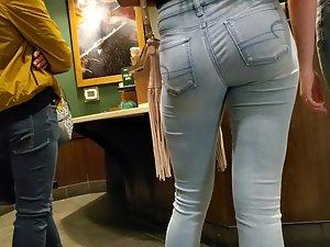 Hot friends competing who looks better in jeans Picture 3